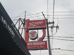 Outside Manny's Cafeteria & Delicatessen