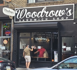 Outside of the Woodrow's Sandwich Shop