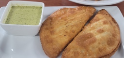 Trying out the Empanada's at Sabores