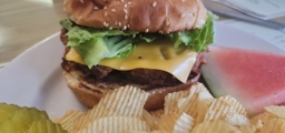 Cheeseburger at the Central City Café