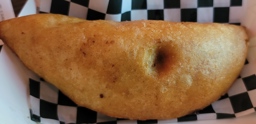 Trying the Ground Beef Empanda at Arempas