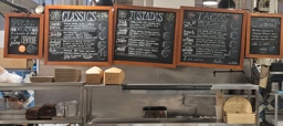 Menu Board at La Tostaderia