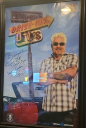 Guy Fieri Signature Sign at the Biergarten