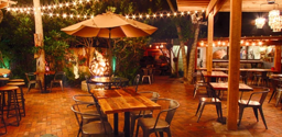 a view from the outside patio
