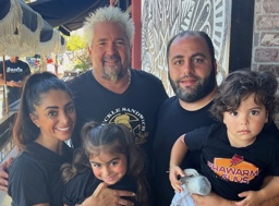 picture with guy fieri and the family