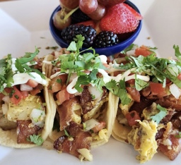 breakfast tacos are served