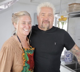 Aly hanging with Guy Fieri