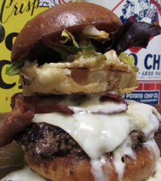 White Cheddar Bacon Beer Burger