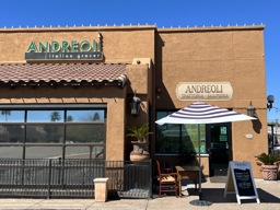 Out front of Andreoli Italian Grocer