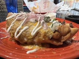 Stuffed Sopapilla - Salsa Brava