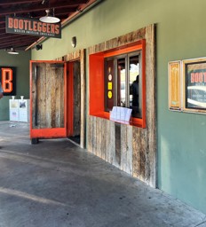 Out front of Bootleggers Modern American Smokehouse