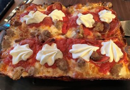 Brooklyn Bridge Detroit Pizza at Blue Pan Pizza
