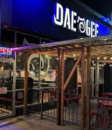 Out front of DAE GEE in Denver, CO