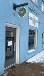 Out front of Just Be Kitchen in Denver, CO