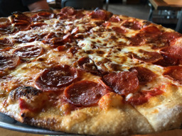 the double pep pizza at red wagon