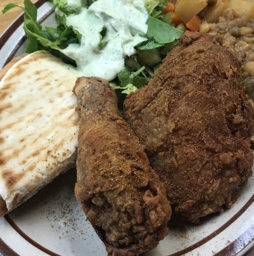 curry fried chicken plate