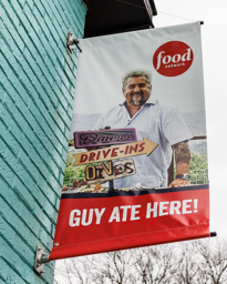 guy ate here banner outside