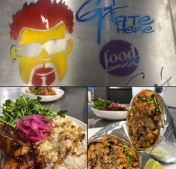 Guy Fieri stamp and Jack Fruit Burrito