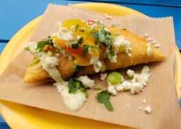 Cholo Soy Cocina Outside Empanada