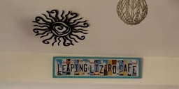 Leaping Lizards Café Lizard Sign