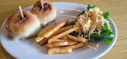 Carenas Jamaican Grille Jerk Chicken Sliders with Fries