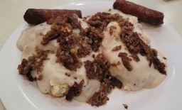 Citrus Breakfast and Lunch Biscuits and Gravy with Sausage Links