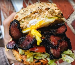 Perly's Jewish Deli Breakfast Bagel Sandwich