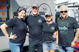 the crew hanging out with guy fieri