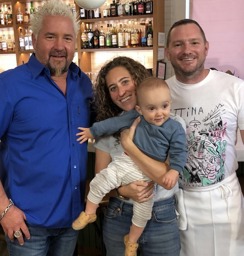 Guy Fieri hanging out with the family