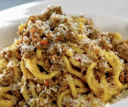 bigoli con ragu d’anatra (with duck ragu)