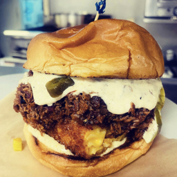 Bbq brisket amazing burger just wow