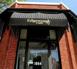 the front door of edgewood cafe