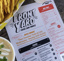 front yard tacos menu