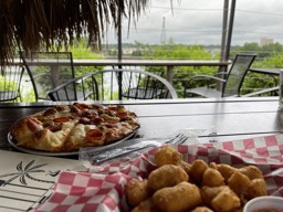 the food is so good and right next to the river