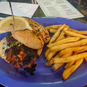 Blackened fish sandwich