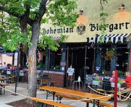 Outside view of the Bohemian Biergarten