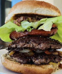 that is a huge cajun steakburger