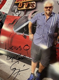 guy fieri signed poster