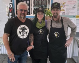 taking a picture with guy fieri