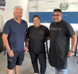 taking a picture with the infamous guy fieri