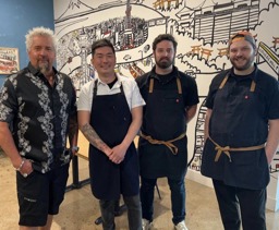 guy fieri hanging with the kiki college hill crew