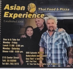 Asian Experience Menu Cover