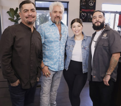 Owners hanging out with Guy Fieri and Aarón Sánchez