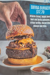 La Santa Maria Kitchen Birria Burger Profile