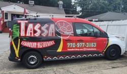 Tassas Roti Shop DDDelivery Van