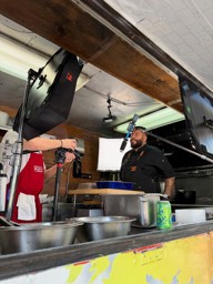 La Santa filming with Guy Fieri