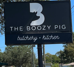 The Boozy Pig Street Sign